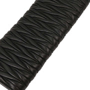 Miu Miu Black Lambskin Matelasse Wallet On Chain WOC 5BP290 144868