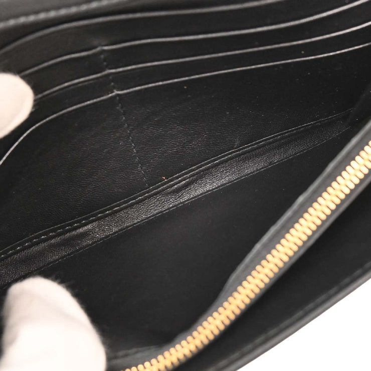 Miu Miu Black Lambskin Matelasse Wallet On Chain WOC 5BP290 144868