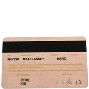 Miu Miu Black Lambskin Matelasse Wallet On Chain WOC 5BP290 144868