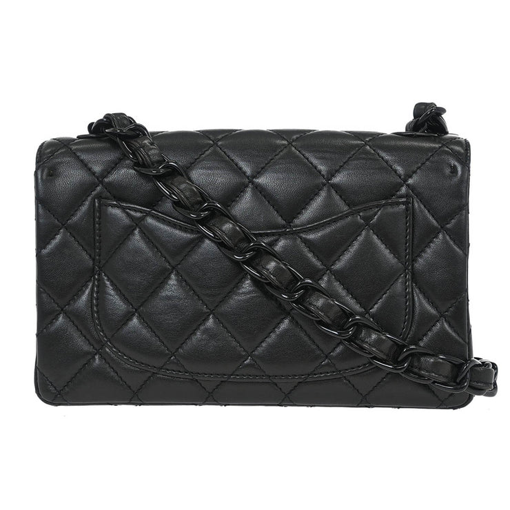 Chanel Black Lambskin Shoulder Bag 144880