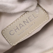 Chanel White Jacquard Nylon Travel Line Shoulder Bag 144881