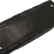 Chanel Black Calfskin Wild Stitch Top Handle Handbag 144888