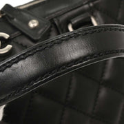 Chanel Black Calfskin Wild Stitch Top Handle Handbag 144888