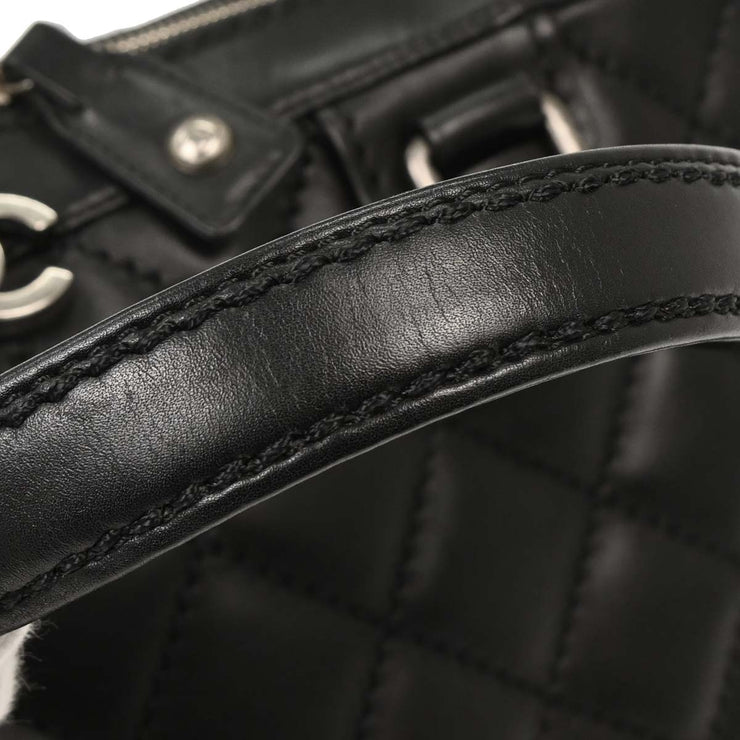 Chanel Black Calfskin Wild Stitch Top Handle Handbag 144888