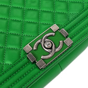 Boy Chanel Green Lambskin Medium Shoulder Bag 144892
