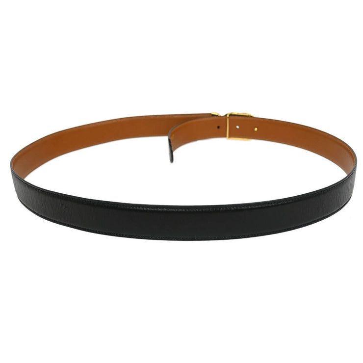 Gucci Black Leather Belt Small Good 105-42 036-519-0964 144895