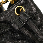 Chanel Black Calfskin Triple CC Bucket Shoulder Bag 144897