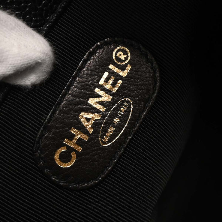 Chanel Black Calfskin Triple CC Bucket Shoulder Bag 144897