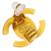 Chanel CC Turnlock Earrings Clip-On Gold Small 95A 144906