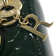 Christian Dior Green Patent leather Lady Dior Cannage Handbag 15-BO-1118 144919