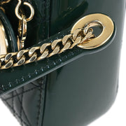 Christian Dior Green Patent leather Lady Dior Cannage Handbag 15-BO-1118 144919