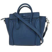 Celine Blue Leather Nano Luggage Tote Bag F-AT-1116 F-CU-1126 144920