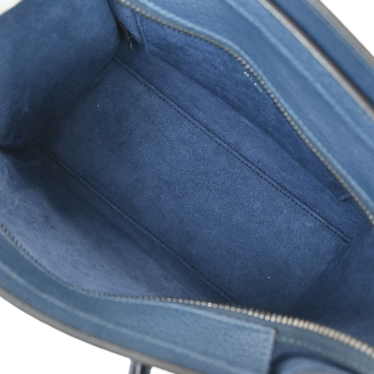 Celine Blue Leather Nano Luggage Tote Bag F-AT-1116 F-CU-1126 144920