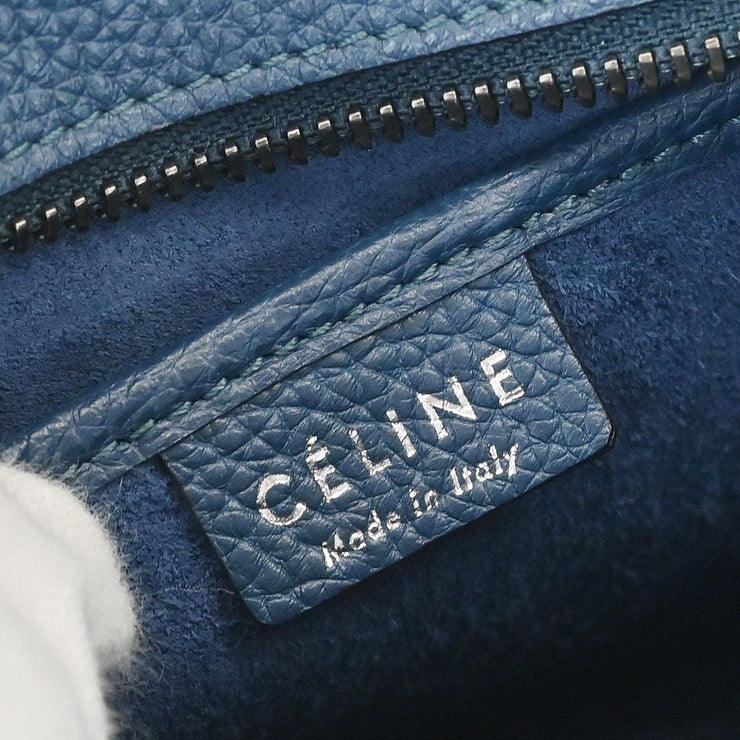 Celine Blue Leather Nano Luggage Tote Bag F-AT-1116 F-CU-1126 144920