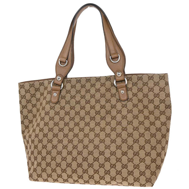 Gucci Beige Horsebit GG Tote Handbag 229852 204990 144923