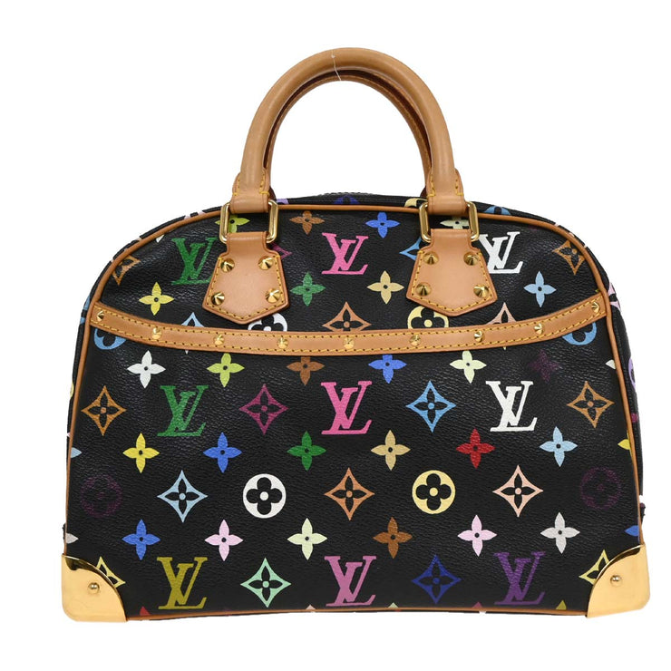 Louis Vuitton Black Monogram Multicolor Trouville Handbag M92662 MI0015 144928