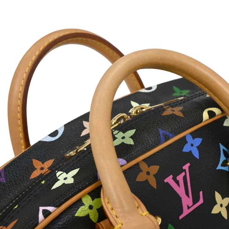 Louis Vuitton Black Monogram Multicolor Trouville Handbag M92662 MI0015 144928