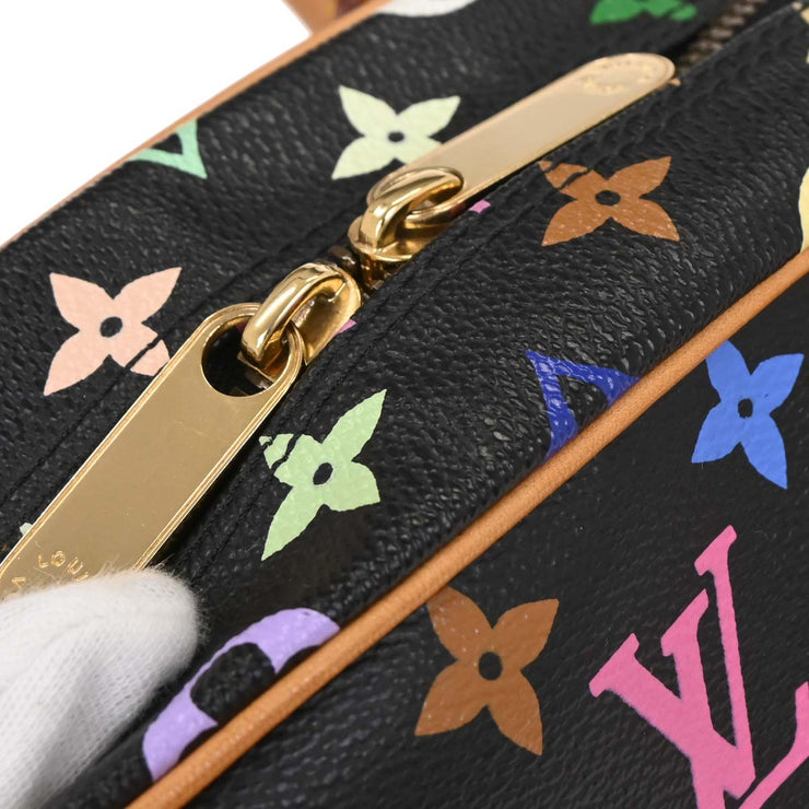 Louis Vuitton Black Monogram Multicolor Trouville Handbag M92662 MI0015 144928