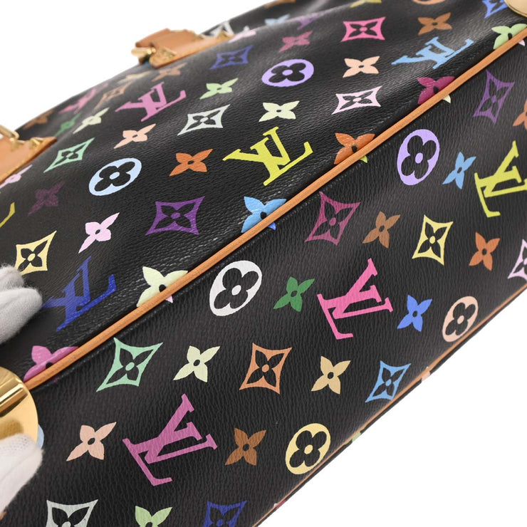 Louis Vuitton Black Monogram Multicolor Trouville Handbag M92662 MI0015 144928