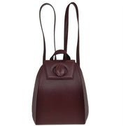 Cartier Bordeaux Leather Backpack EBDI 144929