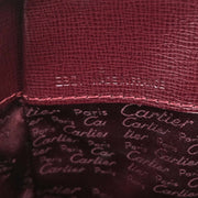 Cartier Bordeaux Leather Backpack EBDI 144929