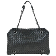 Bottega Veneta Black Intrecciato Chain Handbag BO0615543K 144933