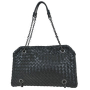 Bottega Veneta Black Intrecciato Chain Handbag BO0615543K 144933
