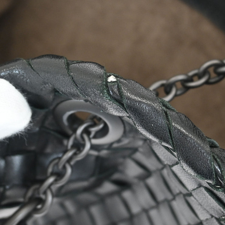 Bottega Veneta Black Intrecciato Chain Handbag BO0615543K 144933