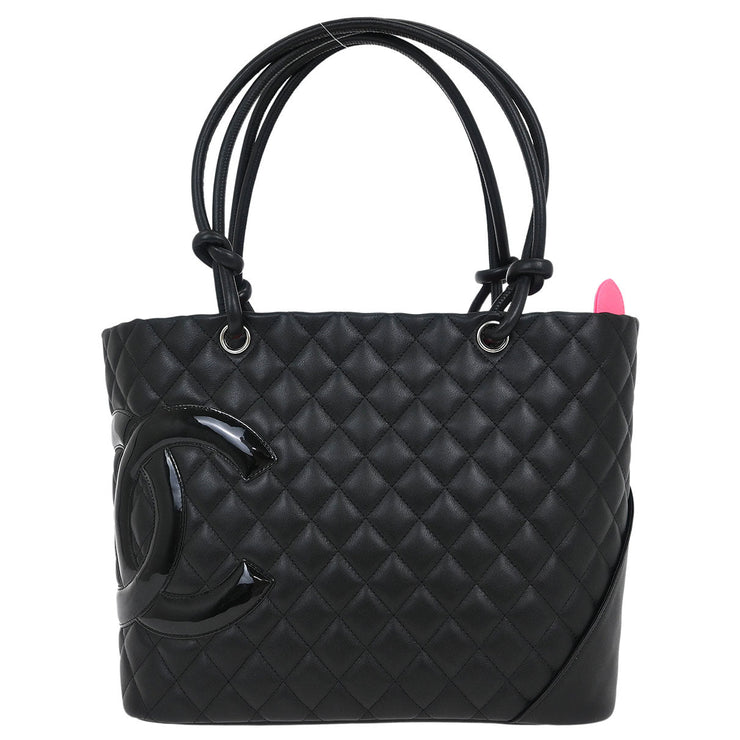 Chanel Black Calfskin Cambon Ligne Tote Handbag 144938