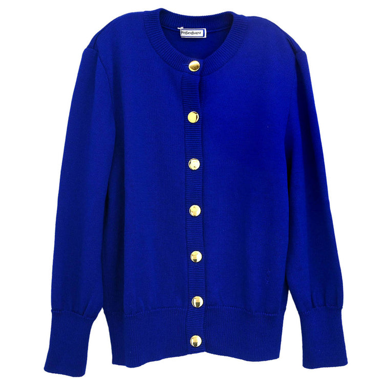 Yves Saint Laurent Cardigan Blue SS62-579 #M 144941