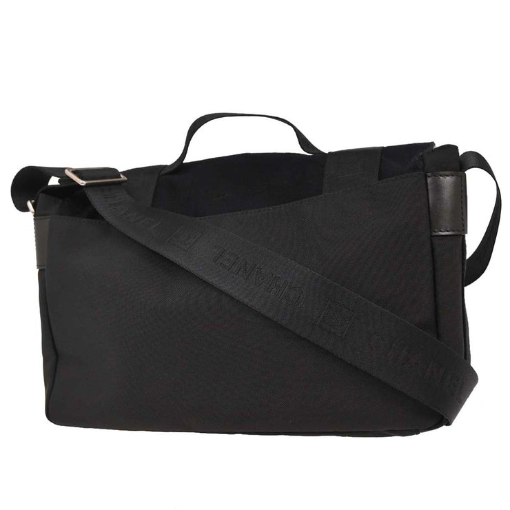 Chanel Black Felt Nylon Sport Line 2way Handbag 144944