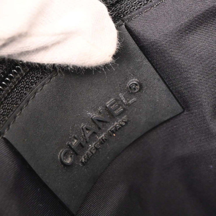 Chanel Black Felt Nylon Sport Line 2way Handbag 144944