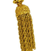 Chanel Fringe Dangle Earrings Clip-On Gold 94A 144952