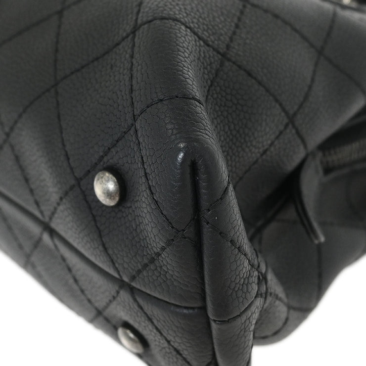 Chanel Black Calfskin Urban Shopping Tote 2way Handbag 144955