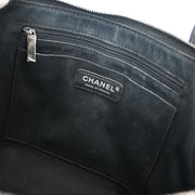 Chanel Black Calfskin Urban Shopping Tote 2way Handbag 144955