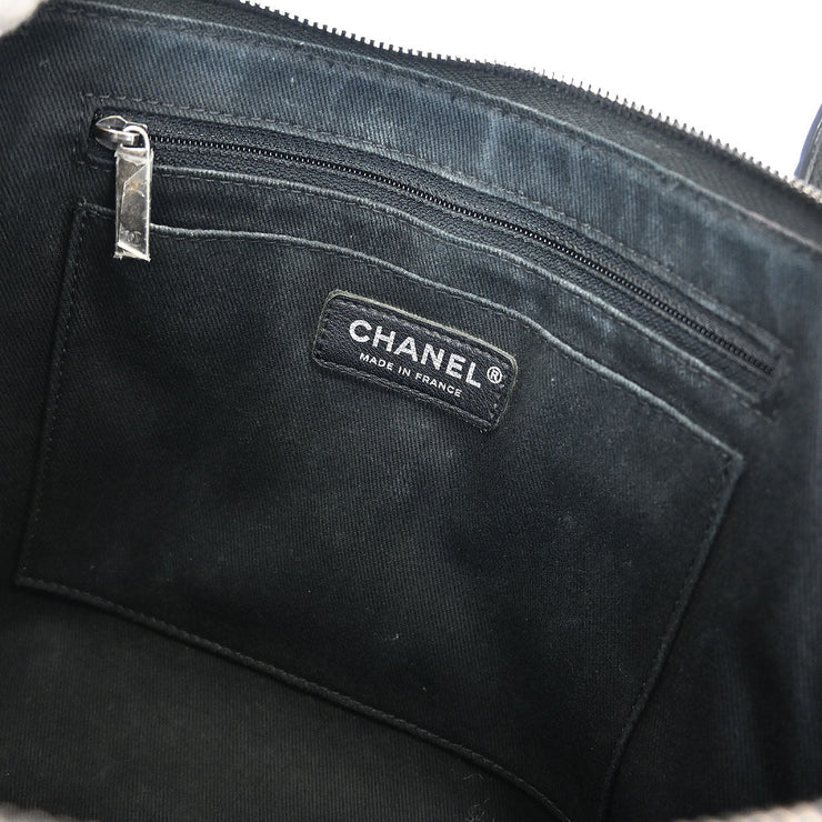Chanel Black Calfskin Urban Shopping Tote 2way Handbag 144955