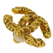 Chanel Gold CC Earrings Clip-On 93A 144956