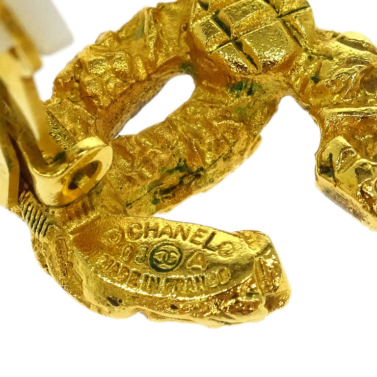 Chanel Gold CC Earrings Clip-On 93A 144956