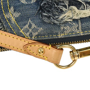 Louis Vuitton Blue Monogram Denim Patchwork Pouchy Handbag M95382 VI0037 144962