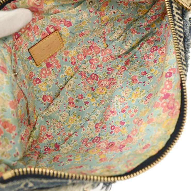 Louis Vuitton Blue Monogram Denim Patchwork Pouchy Handbag M95382 VI0037 144962