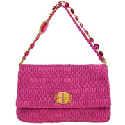 Miu Miu Pink Lambskin Nappa Crystal Handbag 194/A 144965