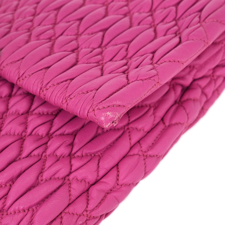 Miu Miu Pink Lambskin Nappa Crystal Handbag 194/A 144965