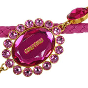 Miu Miu Pink Lambskin Nappa Crystal Handbag 194/A 144965