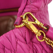Miu Miu Pink Lambskin Nappa Crystal Handbag 194/A 144965