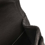 Chanel Gray Wool Medium Classic Double Flap Shoulder Bag 144967