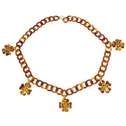 Chanel Acrylic Chain Belt Clover 95P  Small Good 144973