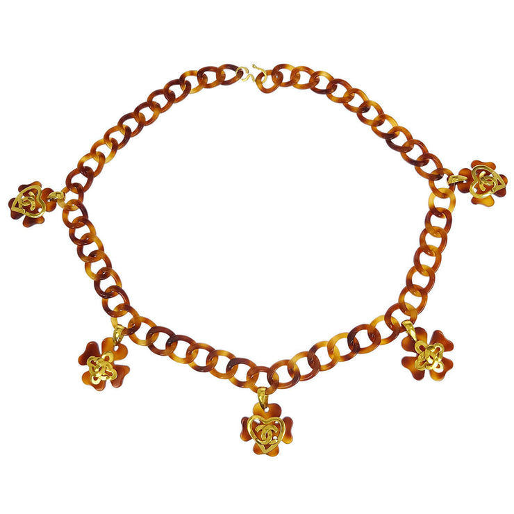 Chanel Acrylic Chain Belt Clover 95P  Small Good 144973