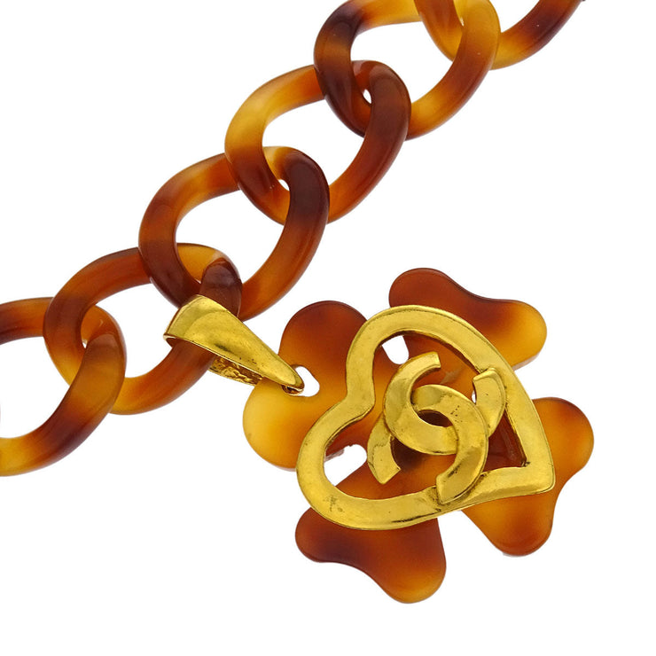 Chanel Acrylic Chain Belt Clover 95P  Small Good 144973