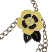Chanel Chain Belt Silver Camellia Small Good 05P 144974