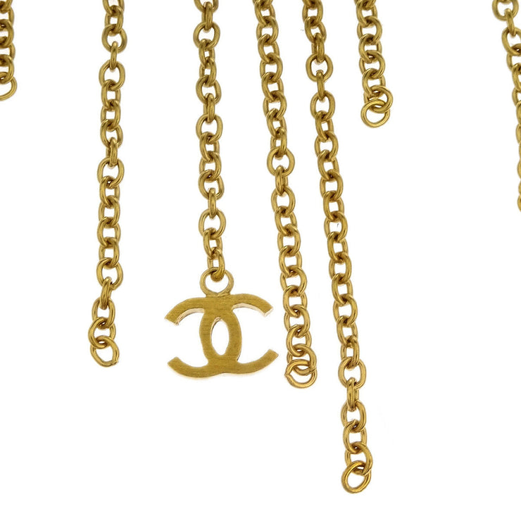 Chanel Gold Fringe Chain Necklace 02A 144978